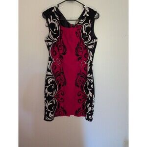 Cute dress!! Harve Benard Signature Black Red White Dress Womens 12 Sleeveless